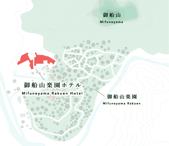 御船山楽園の見取り図